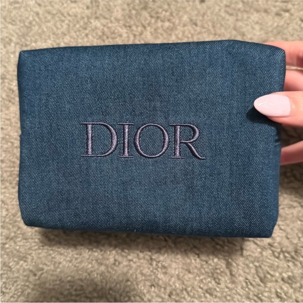 Dior Blue Cosmetic Bag